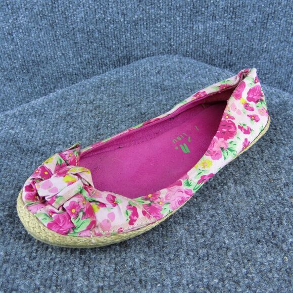 Blowfish Malibu Youth Girls Flat Shoes Pink Fabric Slip‎ On Size 3 Medium - Picture 1 of 9